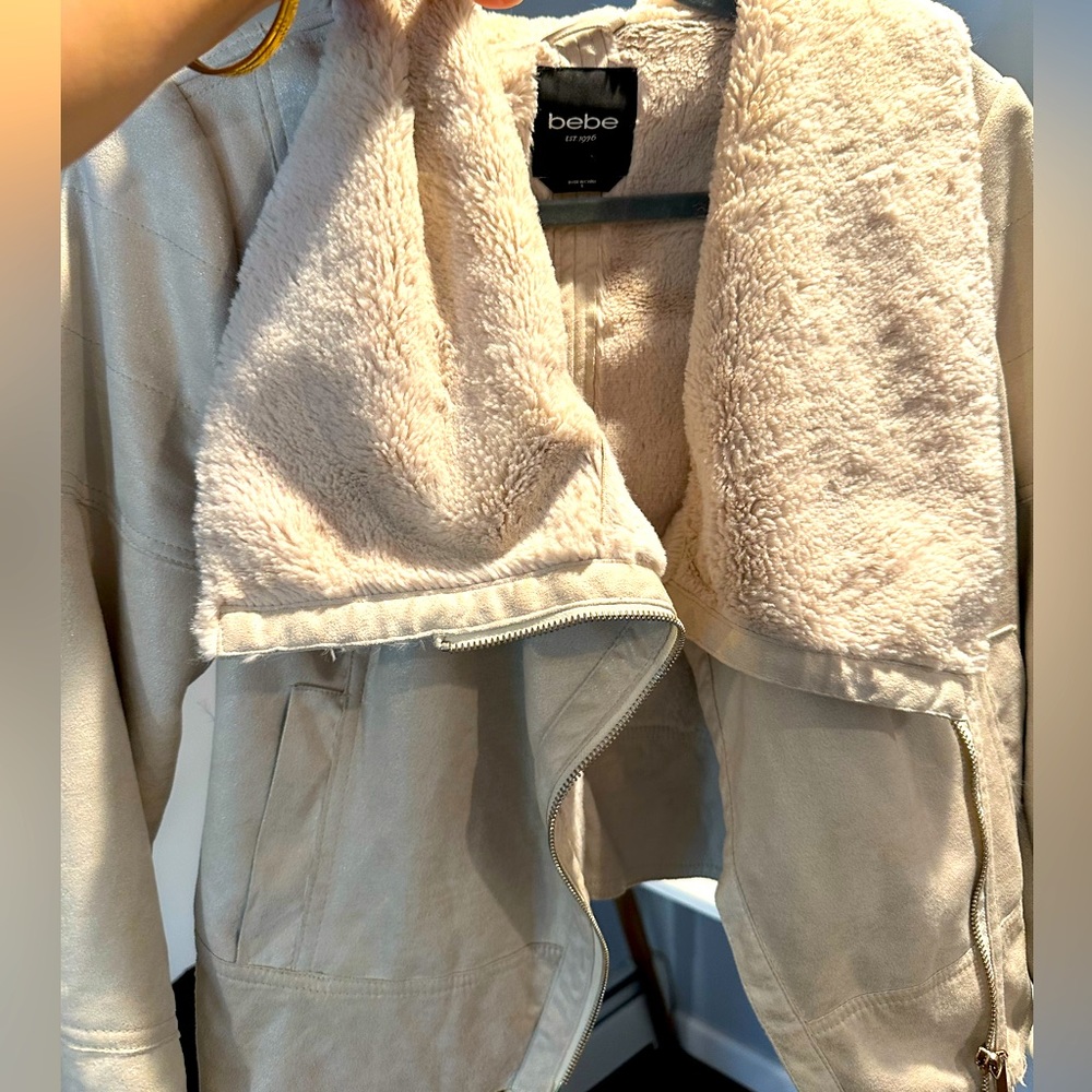 Bebe Fur Blazer Jacket Womens